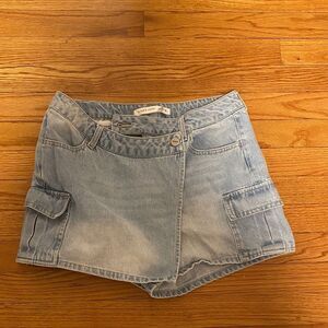 Blue Denim Altar’d State Skort Cowboy Festival Rodeo Line Dancing Western M